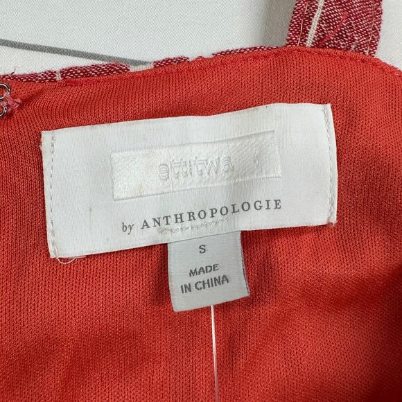 Anthropologie Ett Twa Jumpsuit Womens Small Red Robin Seersucker Stripe Belt Tie - Picture 4 of 14